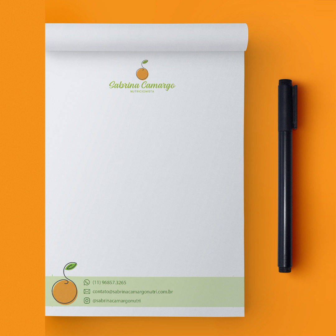 Receituário desenvolvido para a Nutricionista Sabrina Camargo