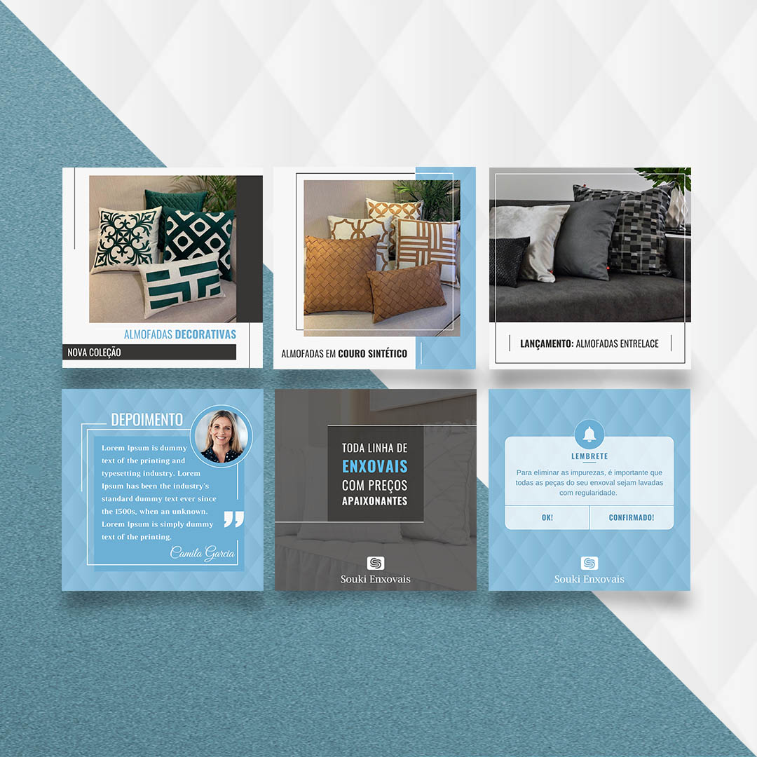 Templates para postagens no instagram editável através do app Canva